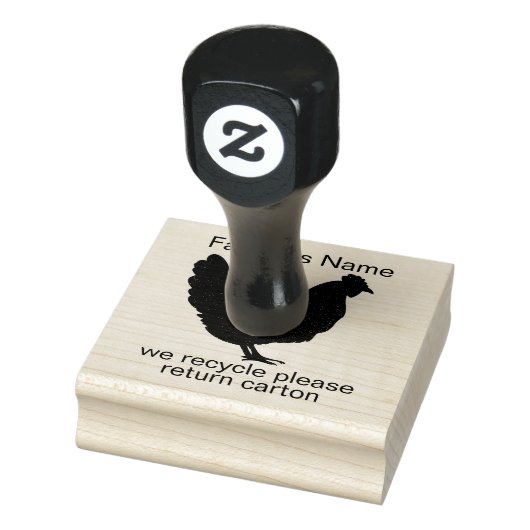 Geef de kartonnen eieren terug. rubberstempel (Stempel)