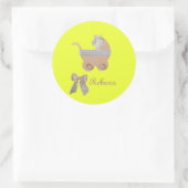 Geef de kleur van Heldere perzikkleurentaart aan Ronde Sticker (Tas)