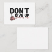 Geef de liefde niet op... schimmelende sport notitiekaartje (Voorkant / Achterkant)