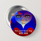 Geef de Love_ door Ronde Button 7,6 Cm (Voorkant /achterkant)