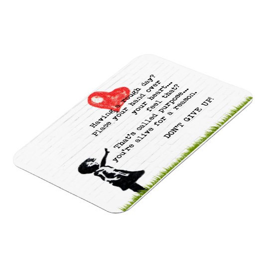 Geef de Magnet van de Aanmoediging van het Citaat Magneet (Linkerzijde)