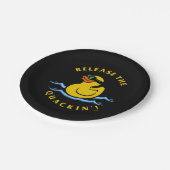 Geef de makreel vrij" papieren bordje (Gekanteld)