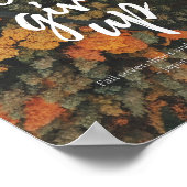 Geef de Motivatie herfst niet op Poster (Hoek)
