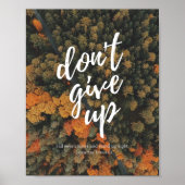 Geef de Motivatie herfst niet op Poster (Voorkant)