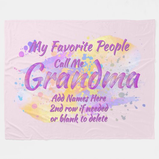 Geef de naam Favoriete mensen toe die me grootmoed Fleece Deken (Voorkant (Horizontaal))