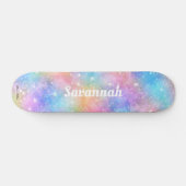 Geef de naam Galaxy Nebula Rainbow Gradient aan Persoonlijk Skateboard (Horizontaal)