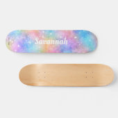 Geef de naam Galaxy Nebula Rainbow Gradient aan Persoonlijk Skateboard (Horizontaal)