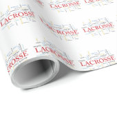 Geef de naam Lacrosse Coach-Bedankt woorden aan Cadeaupapier (Rol Hoek)