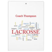 Geef de naam Lacrosse Coach-Bedankt woorden aan Klembord (Achterkant)