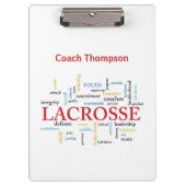 Geef de naam Lacrosse Coach-Bedankt woorden aan Klembord (Voorkant)