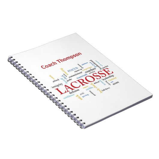 Geef de naam Lacrosse Coach-Bedankt woorden aan Notitieboek (Rechterzijde)