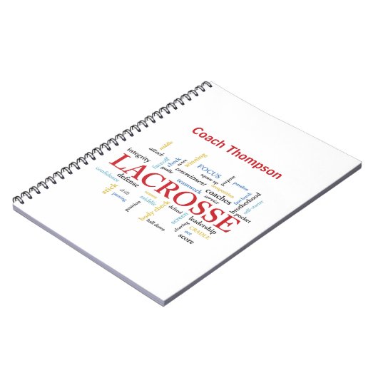 Geef de naam Lacrosse Coach-Bedankt woorden aan Notitieboek (Linkerzijde)