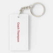 Geef de naam Lacrosse Coach-Bedankt woorden aan Sleutelhanger (achterkant)