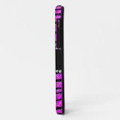 Geef de naam neon roze glitter zebra strepen aan Case-Mate iPhone case (Achterkant/links)