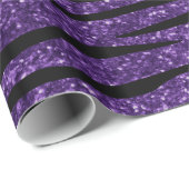 Geef de naam paarse glitterzebrastrepen aan cadeaupapier (Rol Hoek)