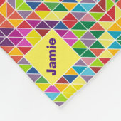 Geef de naam Quilt Pattern Soft Throw aan Fleece Deken (Hoek)