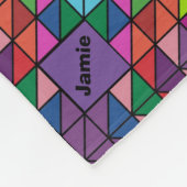 Geef de naam Quilt Pattern Throw Fleece Blanke aan (Hoek)