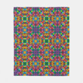 Geef de naam Quilt Pattern Throw Fleece Blanke aan Deken (Voorkant)