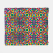 Geef de naam Quilt Pattern Throw Fleece Blanke aan Deken (Voorkant (Horizontaal))
