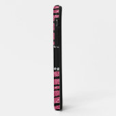 Geef de naam roze glitter zebra strepen aan Case-Mate iPhone case (Achterkant/links)