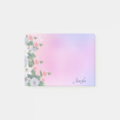 Geef de naam Roze Lavender Floral Gift aan Post-it® Notes (Voorkant)