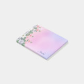 Geef de naam Roze Lavender Floral Gift aan Post-it® Notes (Schuin)