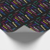 Geef de naam van de oude kleuren een fijn cadeautj cadeaupapier (Hoek)