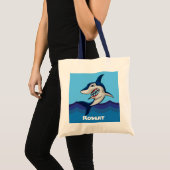 Geef de naam van de snelle haai op tote bag (Voorkant (product))