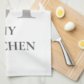 Geef de naam van het Monogram Initiaal Mijn Keuken Theedoek (Quarter Fold)