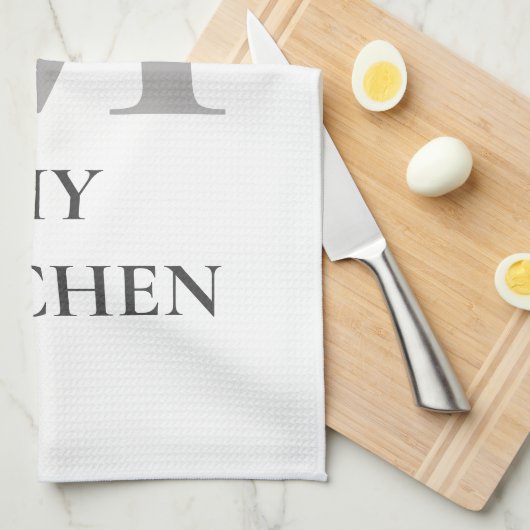 Geef de naam van het Monogram Initiaal Mijn Keuken Theedoek (Quarter Fold)