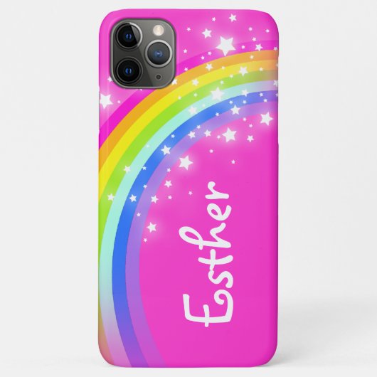 Geef de naam van het roze regenboogmeisje aan Case-Mate iPhone case (Achterkant)
