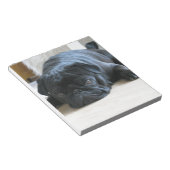 Geef de naam van het schattige zwarte Pug Puppy ac Notitieblok (Schuin)