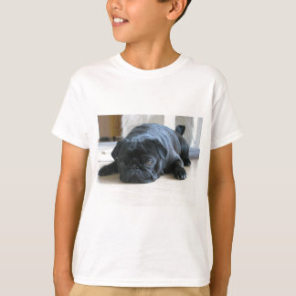 Geef de naam van het schattige zwarte Pug Puppy ac T-shirt