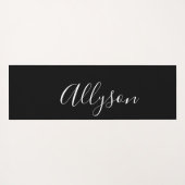 Geef de naam Verticaal wit script aan, zwart Yogamat (Achterkant (horizontaal))
