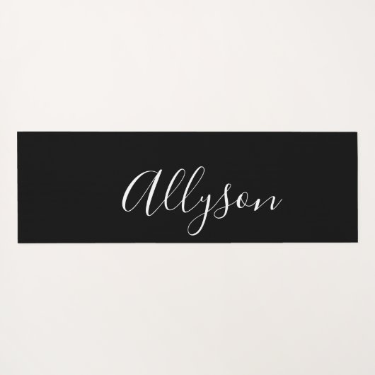 Geef de naam Verticaal wit script aan, zwart Yogamat (Achterkant (horizontaal))