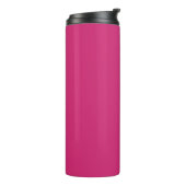 Geef de naam Wit script verticaal aan, Fuchsia Thermosbeker (Gedraaid links)