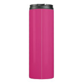 Geef de naam Wit script verticaal aan, Fuchsia Thermosbeker (Achterkant)