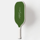 Geef de naam Wit script Verticaal ForestGreen aan Pickleball Paddle (Links)