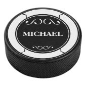 Geef de naam zwart wit aan hockey puck (3/4)
