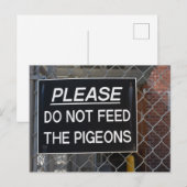 Geef de Pigeons New York City niet meer. Briefkaart (Voorkant / Achterkant)