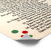 Geef de Prijs Gedicht Kerstmis Game Sign Poster (Hoek)