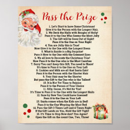Geef de Prijs Gedicht Kerstmis Game Sign Poster