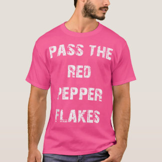 Geef de rode pepervlokken door t-shirt