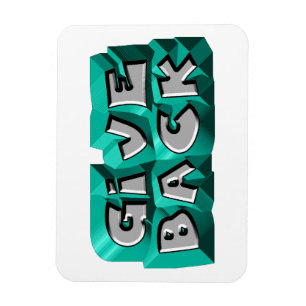 Geef de Rug van het Citaat Wisdom Blauwgroen Grijz Magneet