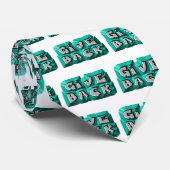 Geef de Rug van het Citaat Wisdom Blauwgroen Grijz Stropdas (Opgerold)