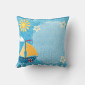 Geef de schitterende blauwe schotel aan kussen (Achterkant)