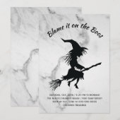 Geef de schuld aan de Boos Marble Halloween Party Kaart (Voorkant / Achterkant)