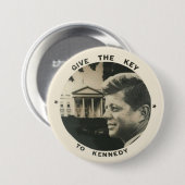 Geef de sleutel aan Kennedy Ronde Button 7,6 Cm (Voorkant /achterkant)