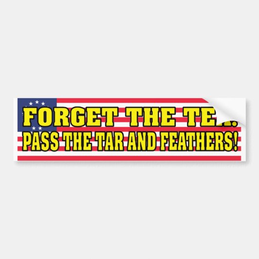 Geef de teer en veren! bumpersticker (Voorkant)