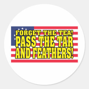 Geef de Teer en veren! Ronde Sticker